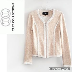 Tart Collections Casual Knit Zip Up Blazer Jacket
